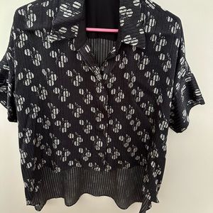 Alice + Olivia silk button up
